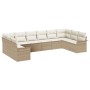 Juego de sofá de 10 piezas con cojines Beige Ratán Sintético von , Outdoor-Sofas - Ref: Foro24-3345541, Preis: 677,31 €, Raba...
