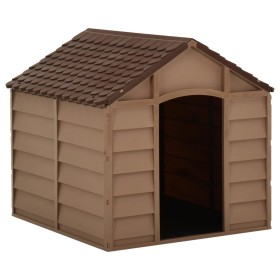 Brown PP doghouse 71x71.5x68 cm by vidaXL, Dog kennels - Ref: Foro24-316180, Price: 76,54 €, Discount: %