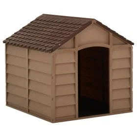 Hundehütte aus braunem PP, 71 x 71,5 x 68 cm von vidaXL, Hundehütten - Ref: Foro24-316180, Preis: 87,27 €, Rabatt: %