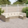 Juego de sofá de 10 piezas con cojines Beige Ratán Sintético von , Outdoor-Sofas - Ref: Foro24-3345541, Preis: 677,31 €, Raba...