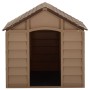Caseta para perros marrón PP 71x71,5x68 cm de vidaXL, Casetas para perros - Ref: Foro24-316180, Precio: 76,54 €, Descuento: %