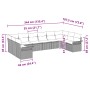 Set de Sofá Jardín 10 Piezas Cojines Gris Claro Poliratán von , Outdoor-Sofas - Ref: Foro24-3345542, Preis: 700,57 €, Rabatt: %
