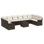 Conjunto de Sofá de Jardín de 10 Piezas con Cojines Gris Poliratán by , Outdoor sofas - Ref: Foro24-3345548, Price: 740,93 €,...