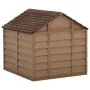 Brown PP doghouse 71x71.5x68 cm by vidaXL, Dog kennels - Ref: Foro24-316180, Price: 87,27 €, Discount: %