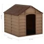 Hundehütte aus braunem PP, 71 x 71,5 x 68 cm von vidaXL, Hundehütten - Ref: Foro24-316180, Preis: 82,23 €, Rabatt: %