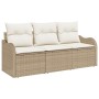 Juego de sofá de jardín de 3 piezas con cojines beige de poliratán von , Outdoor-Sofas - Ref: Foro24-3345561, Preis: 226,67 €...