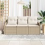 Juego de sofá de jardín de 3 piezas con cojines beige de poliratán von , Outdoor-Sofas - Ref: Foro24-3345561, Preis: 226,67 €...