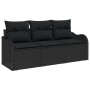 Juego de Sofá de Jardín de 3 Piezas con Cojines Negro Poliratán von , Outdoor-Sofas - Ref: Foro24-3345563, Preis: 220,38 €, R...