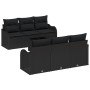 Juego de Sofá de Jardín de 7 Piezas con Cojines Negro Poliratán von , Outdoor-Sofas - Ref: Foro24-3345593, Preis: 485,69 €, R...