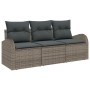 Juego de Sofá de Jardín de 3 Piezas con Cojines Gris Poliratán by , Outdoor sofas - Ref: Foro24-3345899, Price: 219,97 €, Dis...