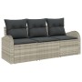 Conjunto de Sofás de Jardín de 3 Piezas con Cojines Gris Claro Poliéster Ratán Sintético von , Outdoor-Sofas - Ref: Foro24-33...