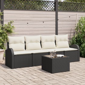 Juego de Sofás de Jardín de 5 Piezas con Cojines Negro Poliratán von , Outdoor-Sofas - Ref: Foro24-3345907, Preis: 312,57 €, ...
