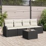 Juego de Sofás de Jardín de 5 Piezas con Cojines Negro Poliratán by , Outdoor sofas - Ref: Foro24-3345907, Price: 312,57 €, D...