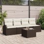 Juego de Sofá de Jardín de 5 Piezas con Cojines Marrón Poliratán by , Outdoor sofas - Ref: Foro24-3345908, Price: 315,79 €, D...