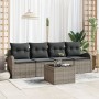 Juego de Sofás de Jardín de 5 Piezas con Cojines Gris de Ratán by , Outdoor sofas - Ref: Foro24-3345909, Price: 310,14 €, Dis...