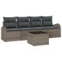 Juego de Sofás de Jardín de 5 Piezas con Cojines Gris de Ratán by , Outdoor sofas - Ref: Foro24-3345909, Price: 310,14 €, Dis...