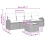 Set de Sofá de Jardín de 5 Piezas con Cojines Negro Ratán Poliéster von , Outdoor-Sofas - Ref: Foro24-3345913, Preis: 319,14 ...