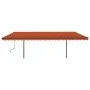 Automatic retractable awning with orange and brown poles 6x3 m by vidaXL, Awnings - Ref: Foro24-3070210, Price: 687,66 €, Dis...