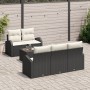Conjunto de sofá de jardín de 6 piezas con cojines negro ratán sintético von , Outdoor-Sofas - Ref: Foro24-3345917, Preis: 43...