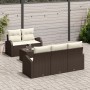 Juego de Sofás de Jardín de 6 Piezas con Cojines Marrón Poliratán by , Outdoor sofas - Ref: Foro24-3345918, Price: 439,57 €, ...