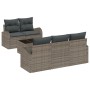 Juego de sofá de jardín de 6 piezas con cojines gris de ratán sintético by , Outdoor sofas - Ref: Foro24-3345919, Price: 438,...