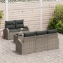 Juego de sofá de jardín de 6 piezas con cojines gris de ratán sintético by , Outdoor sofas - Ref: Foro24-3345919, Price: 438,...