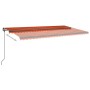 Automatic retractable awning with orange and brown poles 6x3 m by vidaXL, Awnings - Ref: Foro24-3070210, Price: 644,31 €, Dis...