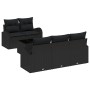 Set de Sofás de Jardín de 6 Piezas con Cojines Negro Poliratán by , Outdoor sofas - Ref: Foro24-3345923, Price: 433,35 €, Dis...