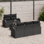 Set de Sofás de Jardín de 6 Piezas con Cojines Negro Poliratán by , Outdoor sofas - Ref: Foro24-3345923, Price: 433,35 €, Dis...