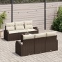 Juego de sofá de jardín de 7 piezas con cojines Marrón Poliratán von , Outdoor-Sofas - Ref: Foro24-3345928, Preis: 504,96 €, ...