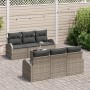 Sofá de Jardín de 7 Piezas con Cojines de Ratán Gris von , Outdoor-Sofas - Ref: Foro24-3345929, Preis: 486,00 €, Rabatt: %
