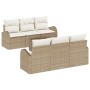 Juego de sofá de jardín de 7 piezas con cojines beige de ratán von , Outdoor-Sofas - Ref: Foro24-3345931, Preis: 495,17 €, Ra...