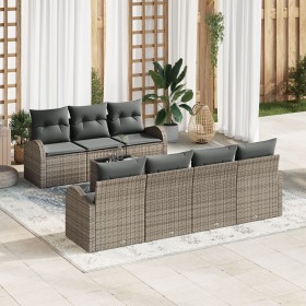 Juego de Sofás de Jardín de 8 Piezas con Cojines Gris Poliratán by , Outdoor sofas - Ref: Foro24-3345949, Price: 529,06 €, Di...