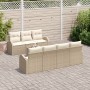 Conjunto de Sofás de Jardín de 8 Piezas con Cojines Beige de Ratán Poliéster von , Outdoor-Sofas - Ref: Foro24-3345951, Preis...