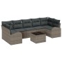 Conjunto de Sofá de Jardín de 8 Piezas con Cojines Gris Polirratán von , Outdoor-Sofas - Ref: Foro24-3345959, Preis: 513,08 €...