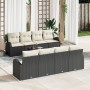 Juego de Sofá de Jardín de 9 Piezas con Cojines Negro Poliratán by , Outdoor sofas - Ref: Foro24-3345967, Price: 557,29 €, Di...