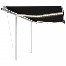Toldo automático LED sensor de viento gris antracita 3,5x2,5 m de vidaXL, Toldos - Ref: Foro24-3069934, Precio: 589,25 €