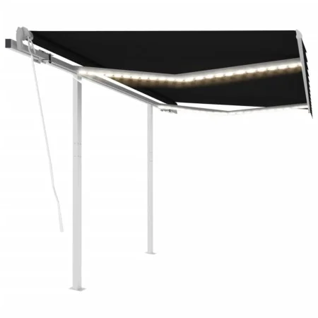 Toldo automático LED sensor de viento gris antracita 3,5x2,5 m de vidaXL, Toldos - Ref: Foro24-3069934, Precio: 577,45 €, Des...