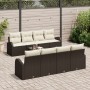 Conjunto de sofá de 9 piezas para jardín con cojines Marrón Ratán Polimérico von , Outdoor-Sofas - Ref: Foro24-3345968, Preis...