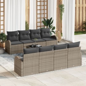 Juego de Sofá de Jardín de 9 Piezas con Cojines Gris Ratán Sintético by , Outdoor sofas - Ref: Foro24-3345969, Price: 595,76 ...