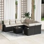 Juego de Sofá de Jardín de 9 Piezas con Cojines Ratán Poliéster Negro by , Outdoor sofas - Ref: Foro24-3345977, Price: 523,77...