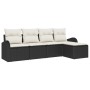 Conjunto de Sofá de Jardín de 5 Piezas con Cojines Negro Poliratán von , Outdoor-Sofas - Ref: Foro24-3345997, Preis: 303,47 €...