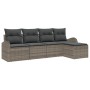 Conjunto de Sofá de Jardín de 5 Piezas con Cojines Gris by , Outdoor sofas - Ref: Foro24-3345999, Price: 305,37 €, Discount: %