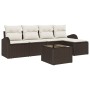 Conjunto de Sofá de Jardín de 5 Piezas con Cojines Gris Poliratán by , Outdoor sofas - Ref: Foro24-3346008, Price: 359,60 €, ...