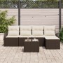 Conjunto de Sofá de Jardín de 5 Piezas con Cojines Gris Poliratán by , Outdoor sofas - Ref: Foro24-3346008, Price: 359,60 €, ...