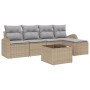 Set de 6 Piezas de Sofá de Jardín con Cojines de Poliratán Negro by , Outdoor sofas - Ref: Foro24-3346010, Price: 367,16 €, D...