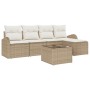 Juego de Sofás de Jardín de 6 Piezas con Cojines Poliratán Marrón by , Outdoor sofas - Ref: Foro24-3346011, Price: 372,86 €, ...