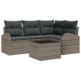 Conjunto de Sofá de Jardín de 4 Piezas con Cojines Negros de Polirratán von , Outdoor-Sofas - Ref: Foro24-3346029, Preis: 337...