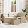 Set de Sofá de 5 Piezas con Cojines Marrón Poliratán von , Outdoor-Sofas - Ref: Foro24-3346031, Preis: 362,48 €, Rabatt: %