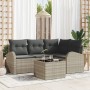 Juego de sofá de 5 piezas con cojines gris de poliratán von , Outdoor-Sofas - Ref: Foro24-3346032, Preis: 362,06 €, Rabatt: %